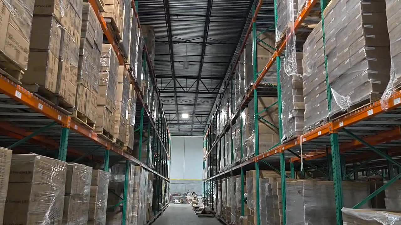 Pallet racking inside the Unified warehouse and distribution centre